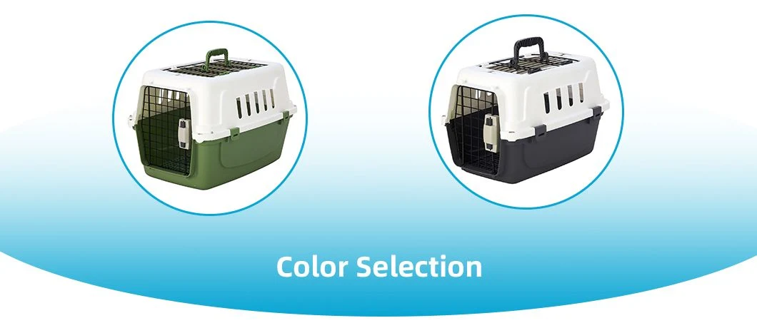 High Quality Travel Outdoor Portable Plastic Dog Transport Box Airplane Transport Cage Flight Pet Cage