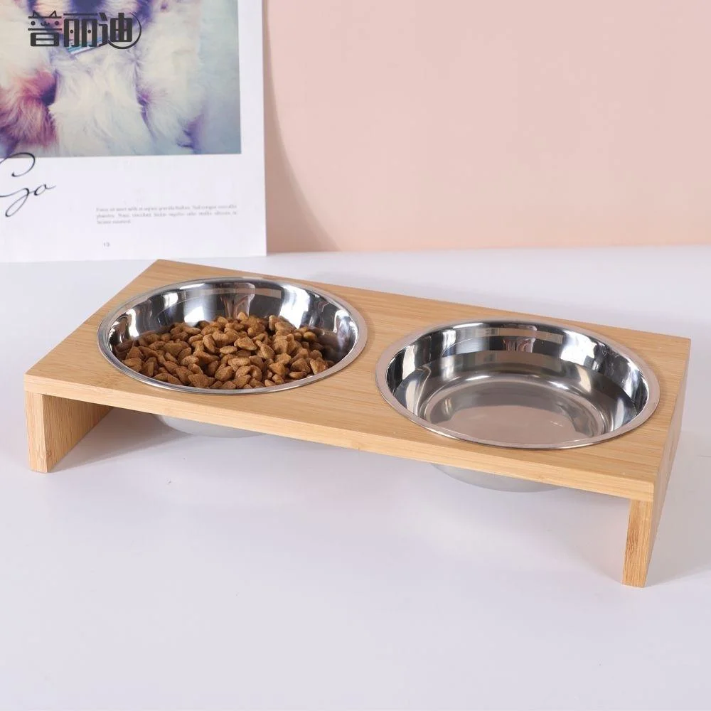 Adjustable Raised Dog and Cat Feeder Elevated Pet Bowl for Cats and Small Dogs Wbb19230