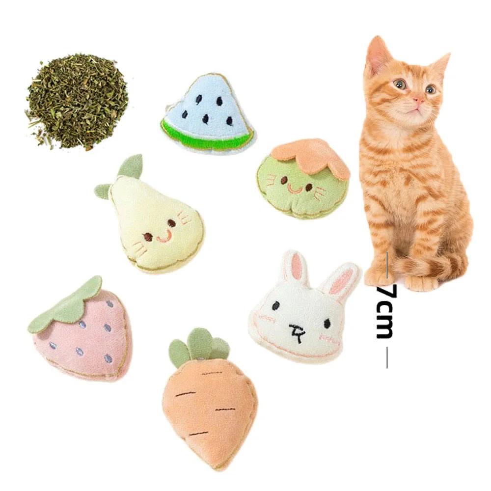 Factory Price Wholesale Mini Cat Toys Cute Stuffed Vegetable Plush Toys with Catnips