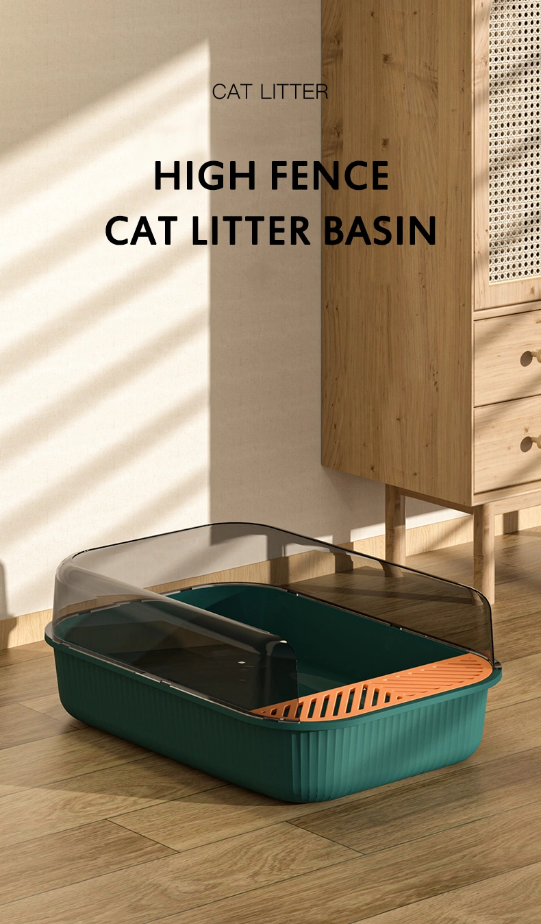 Portable Pet Litter Tray Foldable Cat Litter Box