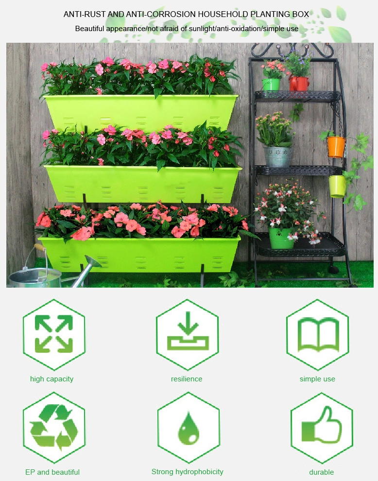 Decorative Raised Garden Bed Planter for Nursery Pot and Home Decor