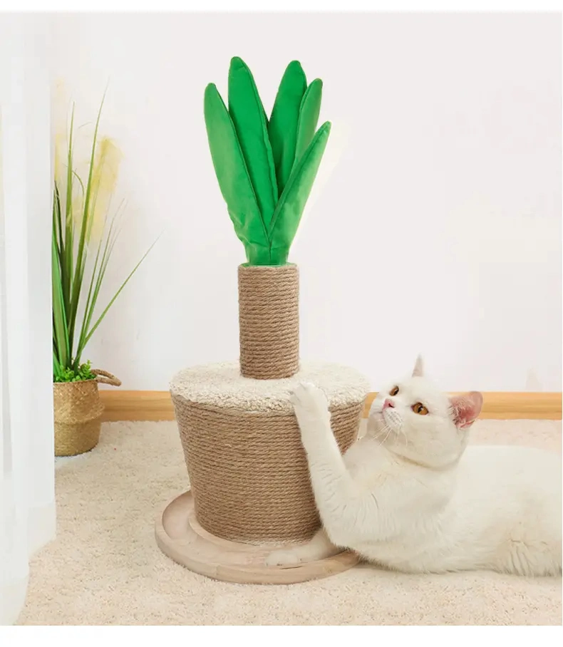 Flower Pot Cat Climbing Tree Scratching Board Scratcher Wear Resistant Post Toy