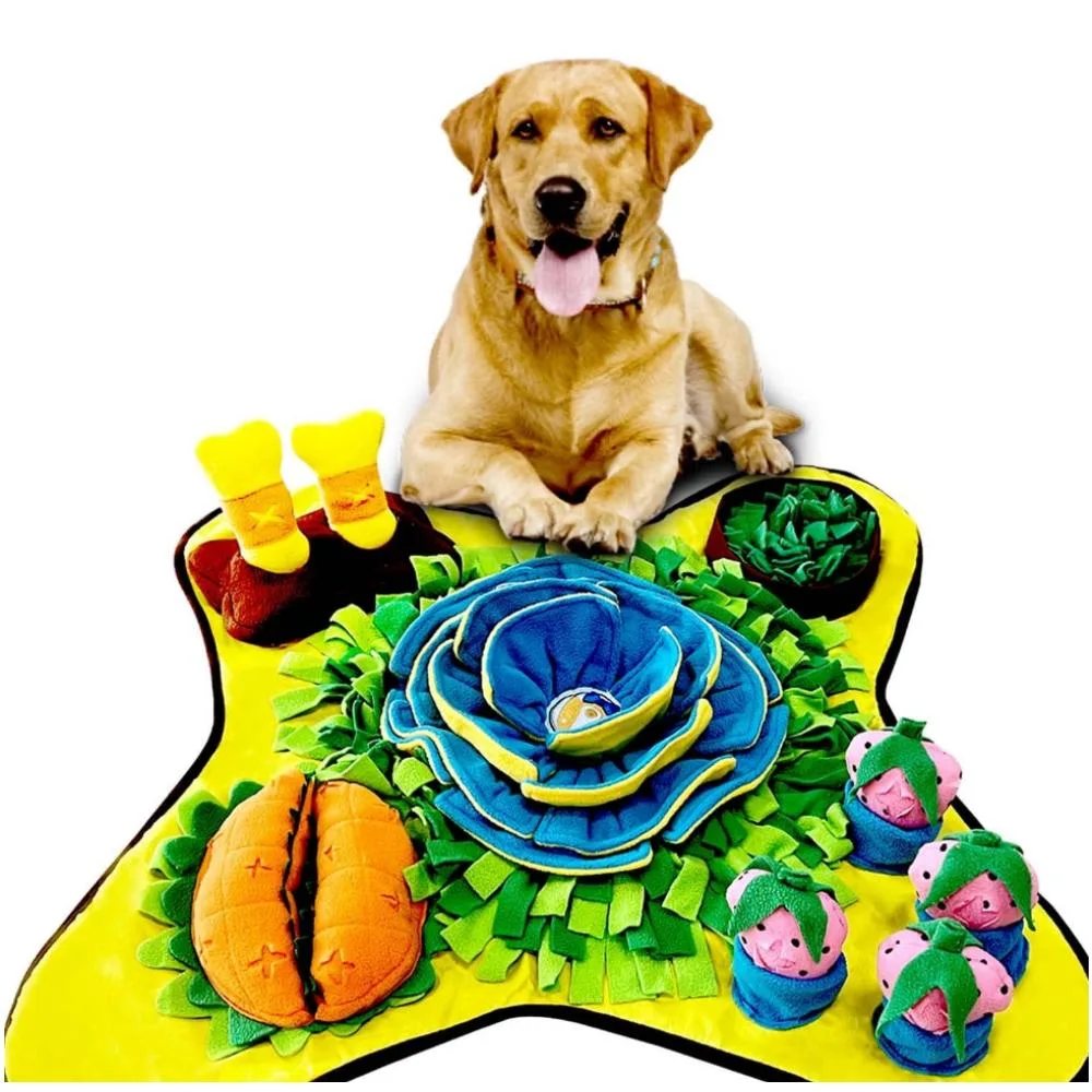 DIY Snuffle Mat Pet Dog Feeding Mat Encourages Natural Foraging Skills