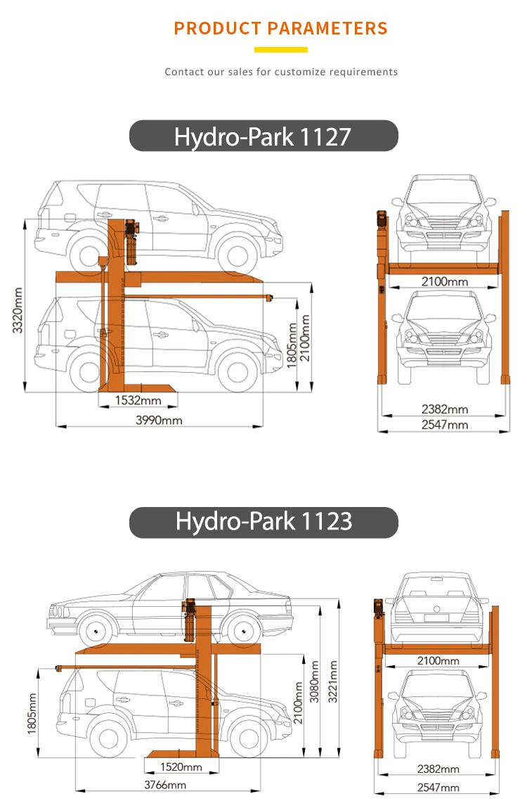 Outdoor Hydraulic Driven Vertical Lifting Car Parking Equipment