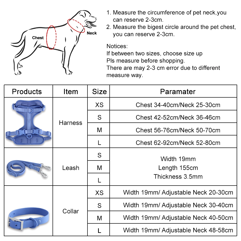 New Lightweight Custom Logo Pet Dog Safety Harness Adjustable Soft Padded Air Layer Dog Harness with Rubber Dog Collar Leash Bag