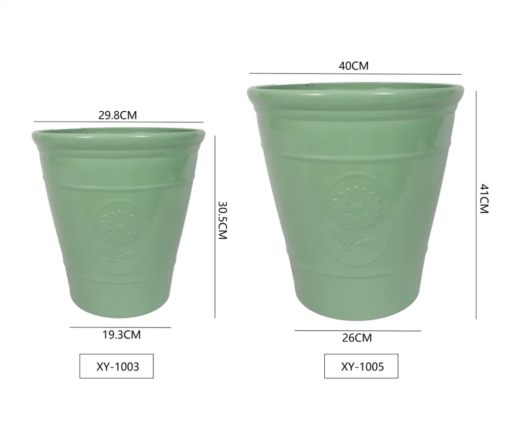 Leizisure Nordic Small/Medium Resin Material Molds Garden Vases Plastic Flower Pots &Planters with Pattern (XY-1003-2)