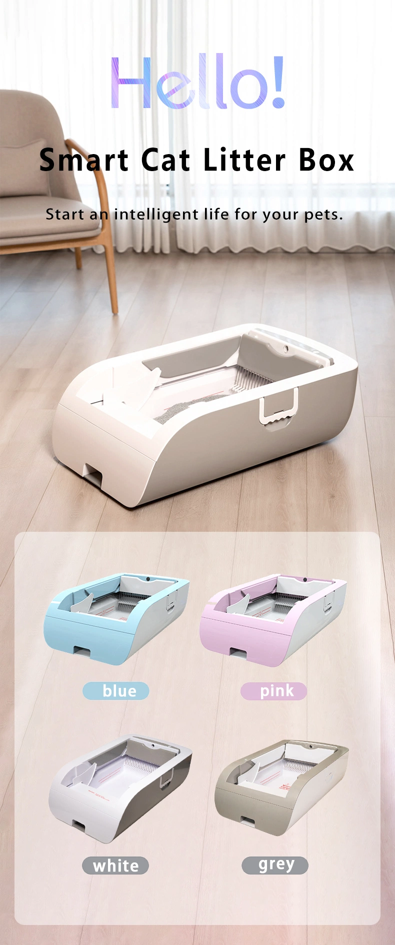 APP Control Self-Cleaning Automatic Cat Litter Box