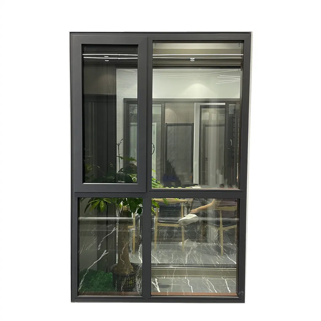 Factory Sale Thermal Break Aluminium Casement Window Heat Cold Insulation Frame Metal with PA66 Thermal Insulation Strip Mutiple Capsult Aluminum Window