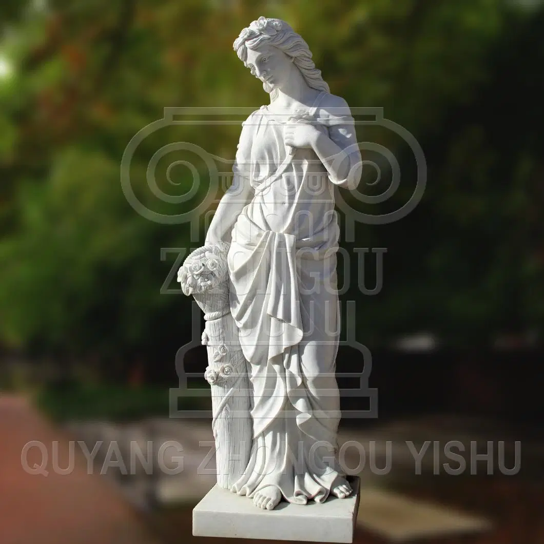 Hand Carved Marble Stone Four Season God Statues Garden Decoration Sculpture