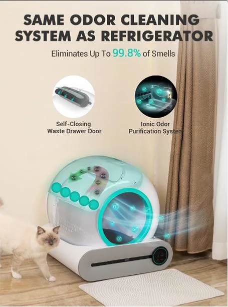 Large Safety Door UV Light Smart Self-Cleaning WiFi APP Control Automatic Cat Litter Toilet Box