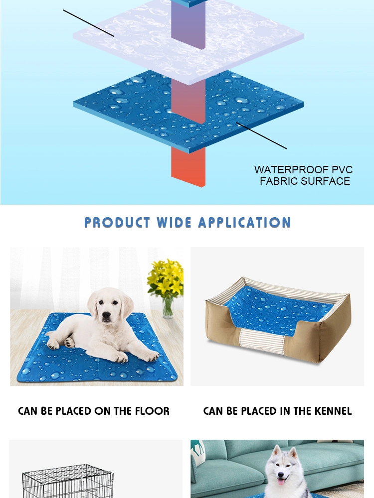 Pet Cool Non-Toxic Gel Reusable Dog Cat Cooling Bed Mat