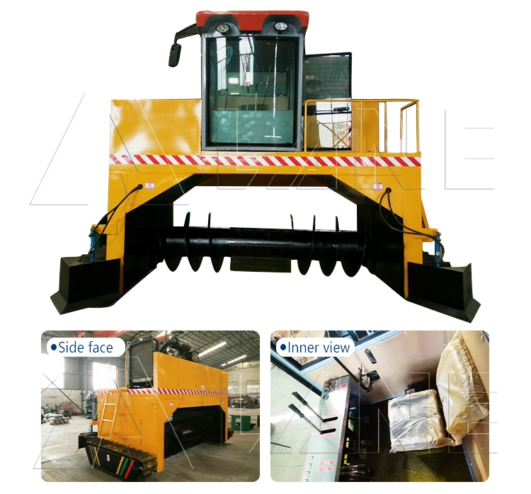 Lane 25HP Compost Turner Tractor Monted Compost Mixer Machine Small Compost Windrow Turner Compost Turner Machine for Mushroom