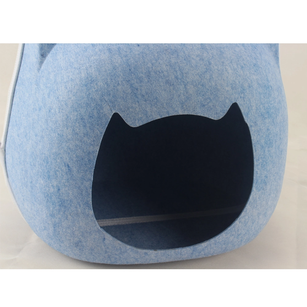 Blue Kitten Shape Pet Cage Donut Cat Tunnel Bed Pets House Amazon Hot Selling Cat Bed Visible Cat Cages for Outdoor Bag