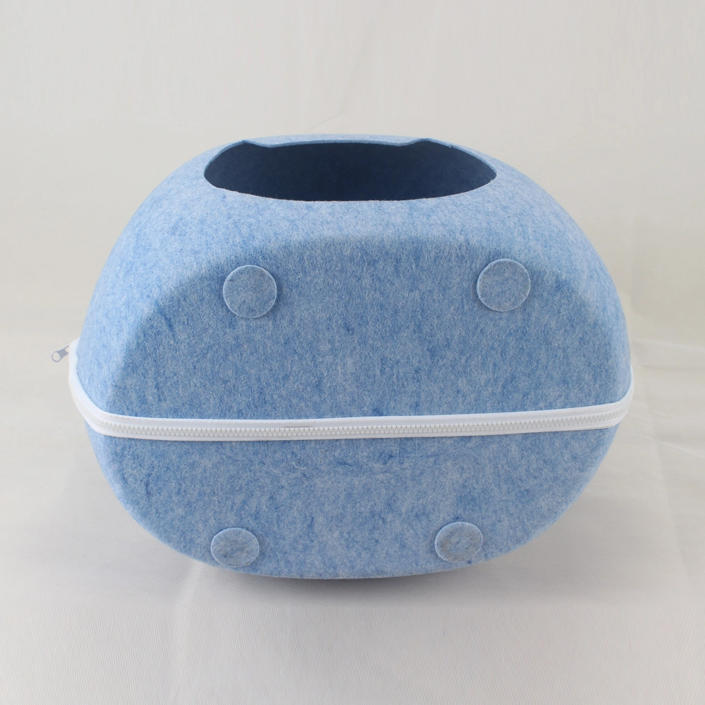 Blue Kitten Shape Pet Cage Donut Cat Tunnel Bed Pets House Amazon Hot Selling Cat Bed Visible Cat Cages for Outdoor Bag