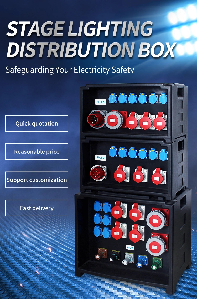 Phltd New Style Portable Electrical Power Distribution Boxes Distro Box Equipment Box Outdoor Event Stage Big Power Distro