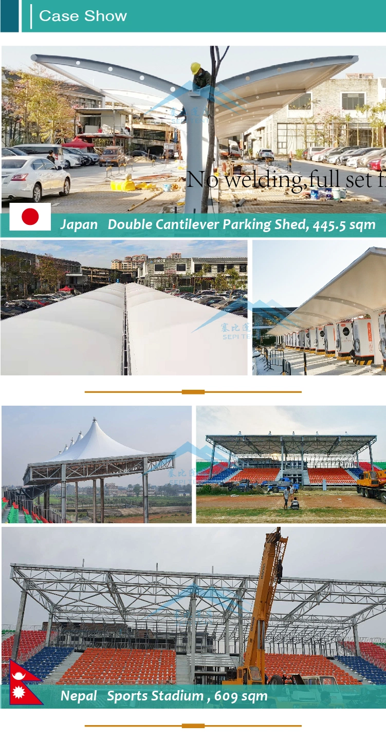 Outdoor Aluminum Steel Metal Frame Carports for Car Parking Waterproof Canopy Car Parking Shed