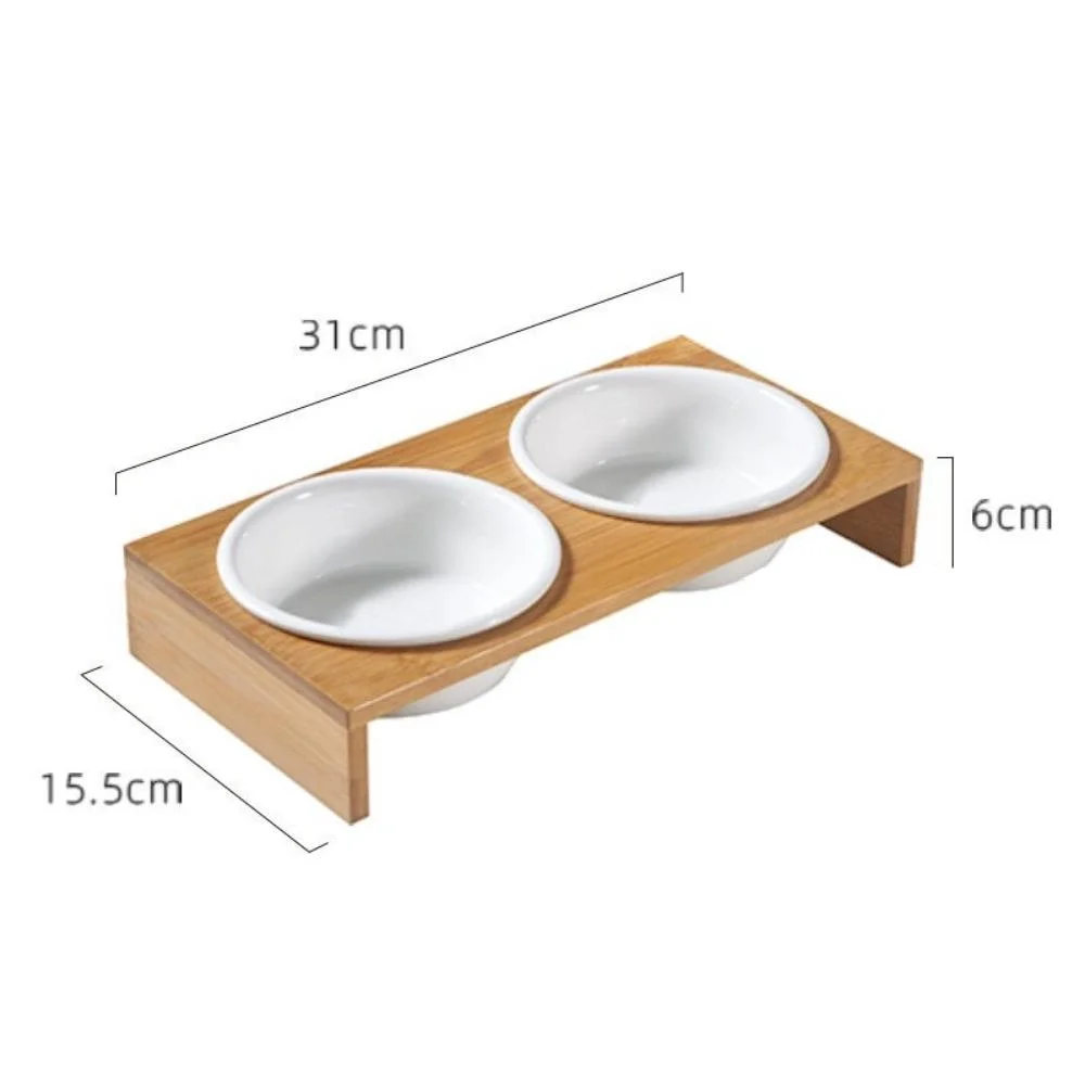 Adjustable Raised Dog and Cat Feeder Elevated Pet Bowl for Cats and Small Dogs Wbb19230