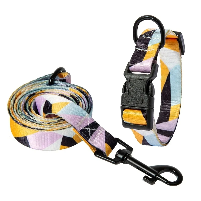 Bohemia Style Adjustable Puppy Cat Walking Collars Dog Collar and Leash Set for Small Medium Large Dogs Pet Supplies