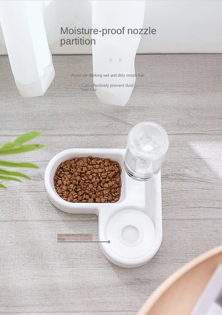 Right Angle Corner Pet Cat Dog Automatic Water Refill Bowl Anti-Moisture Mouth Heart Shape Food Bowl