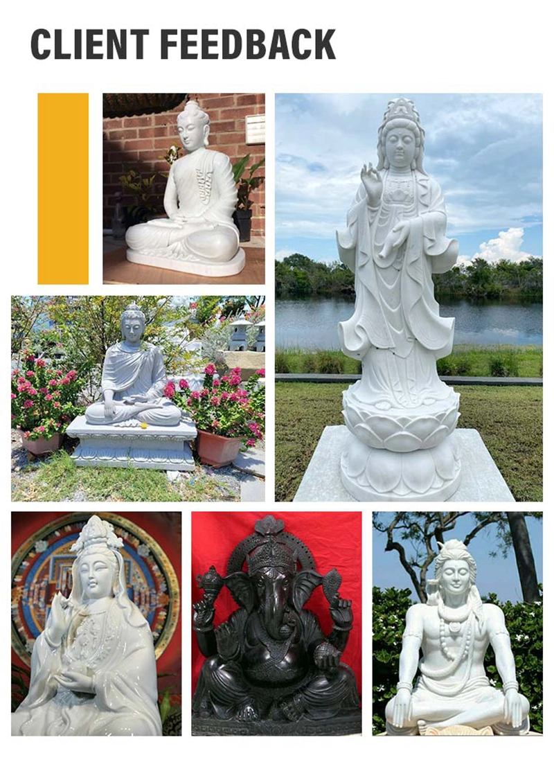 Large Outdoor White Marble Laughing Buddha Statue