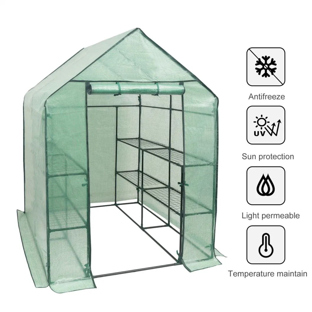 Peaked Walk-in Greenhouses Protect Plants From Water Garden Greenhouse