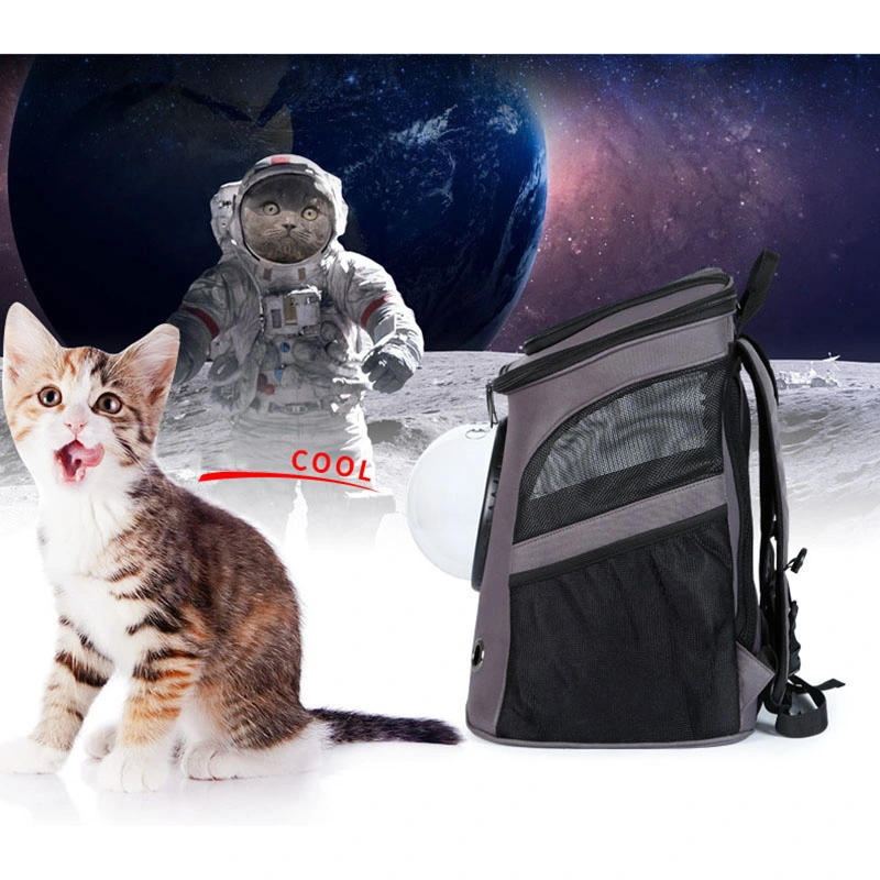 Large Capacity Premium Canvas Pet Carrier Space Capsule Kitten Cat Dog Carrier Outdoor Backpack Pet Breathable Travel Bag