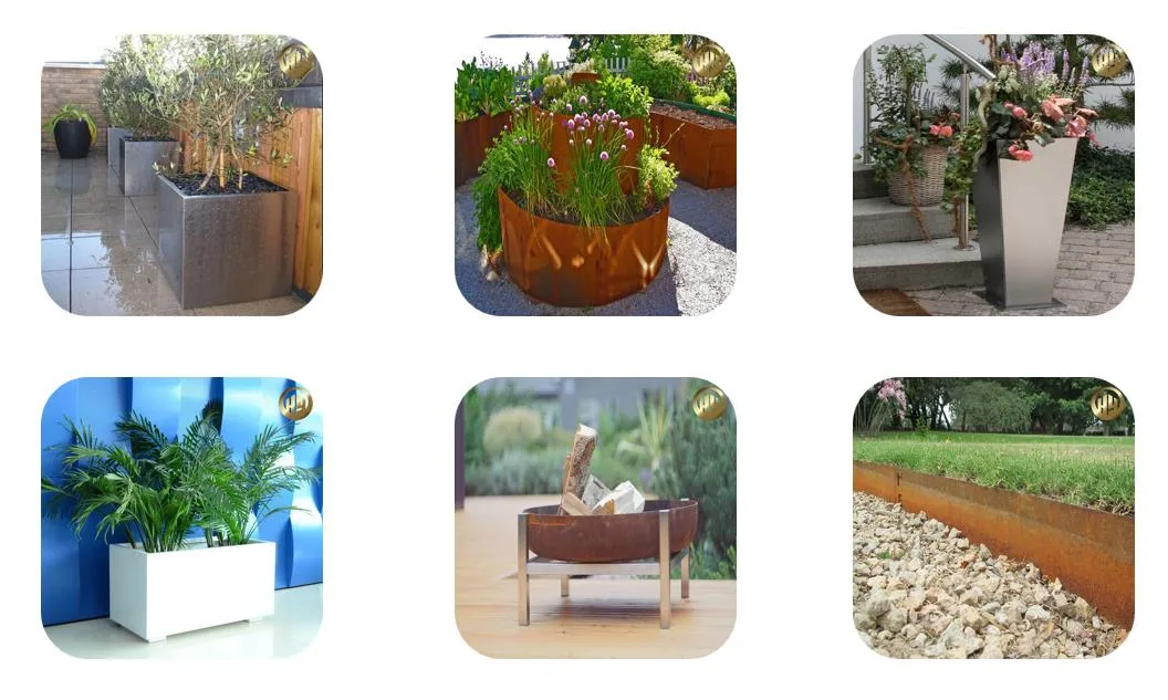 Metal Corten Steel Garden Edging Distinctive Ornaments Lawn Border