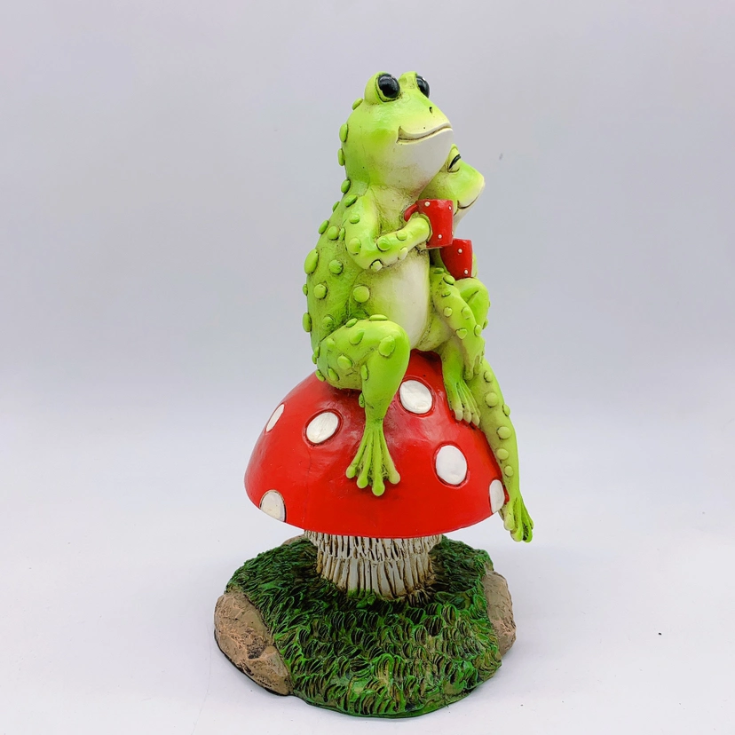 Garden Frog Couple Statue Sculpture, Resin Frogs Figurines Ornament Wyz19831