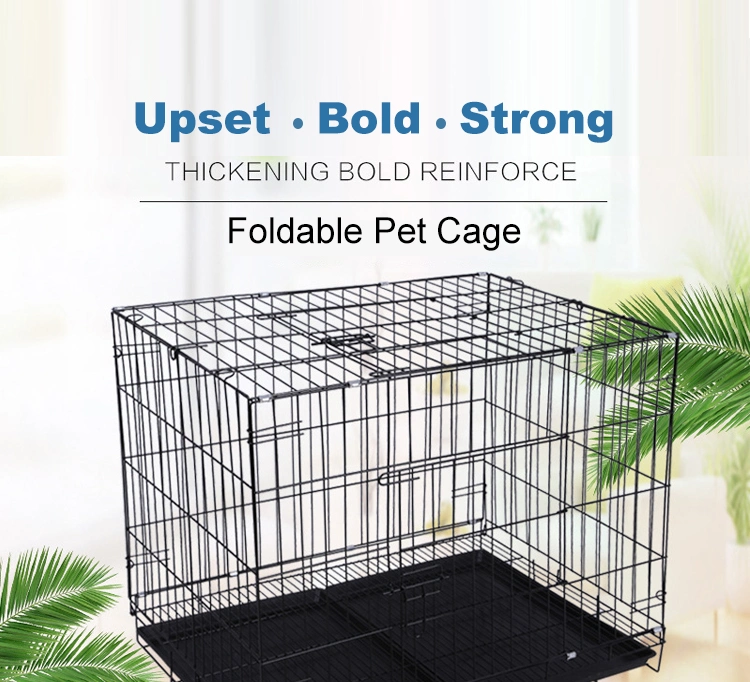 Foldable Double Door Pet House Cat Dog Cage