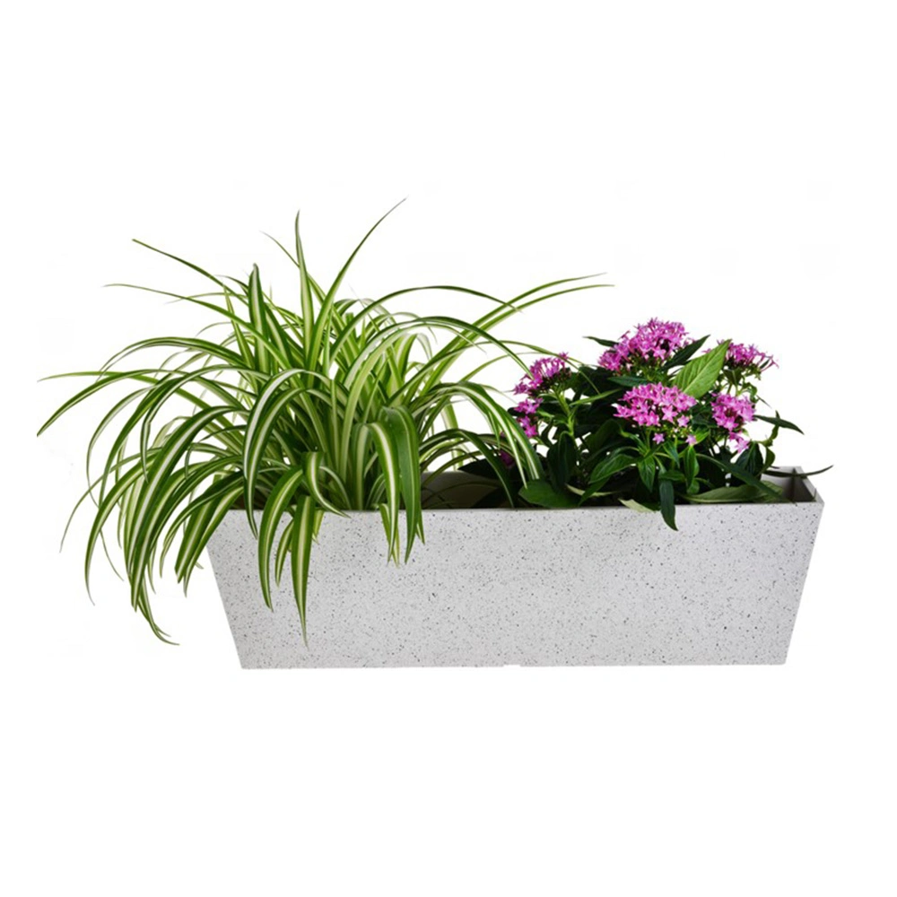 Rectangular Geen Plant Pot Decorative Flower Planter for Home Garden