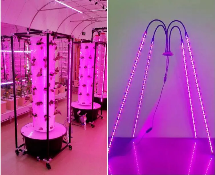 Indoor Hydroponic Growing Systems Home Vertical Garden Tower with LED Light Vertical Tower