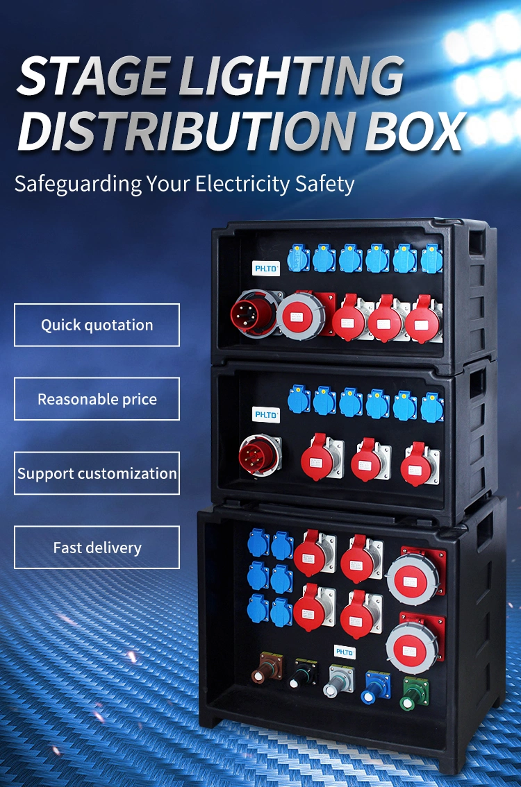 Phltd New Style Waterproof Stage Power Distribution Distro Box Equipment Box Light Power Control 380V 18 Channels