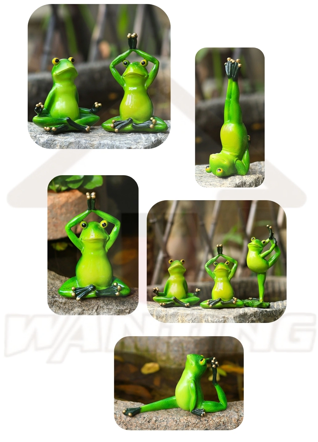 Garden Creative Decoration Animal Yoga Frog Landscape Outdoor Resin Craft Home Ornament