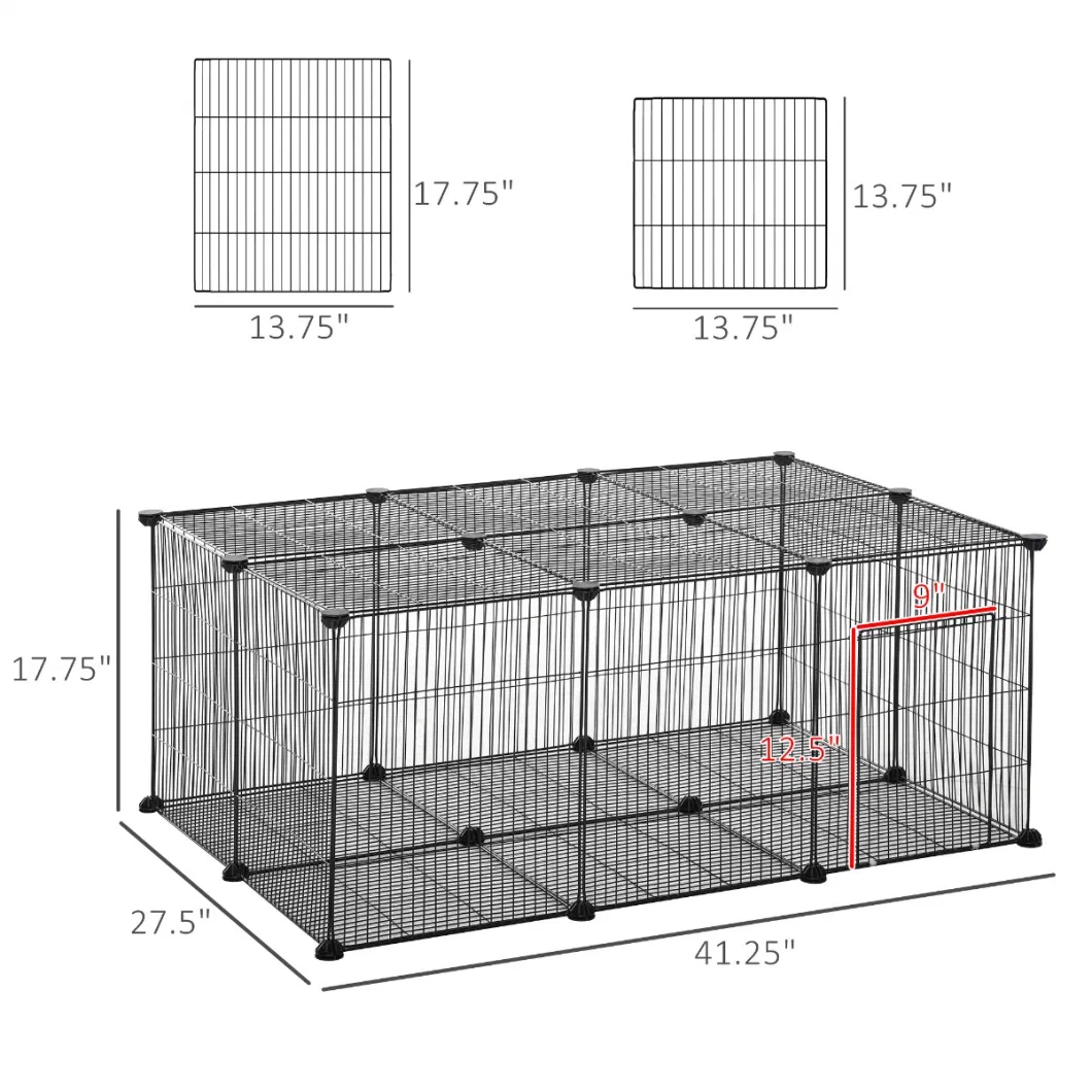 22 Pieces Panels Small Animal Cage Indoor Outdoor Pet Playpen