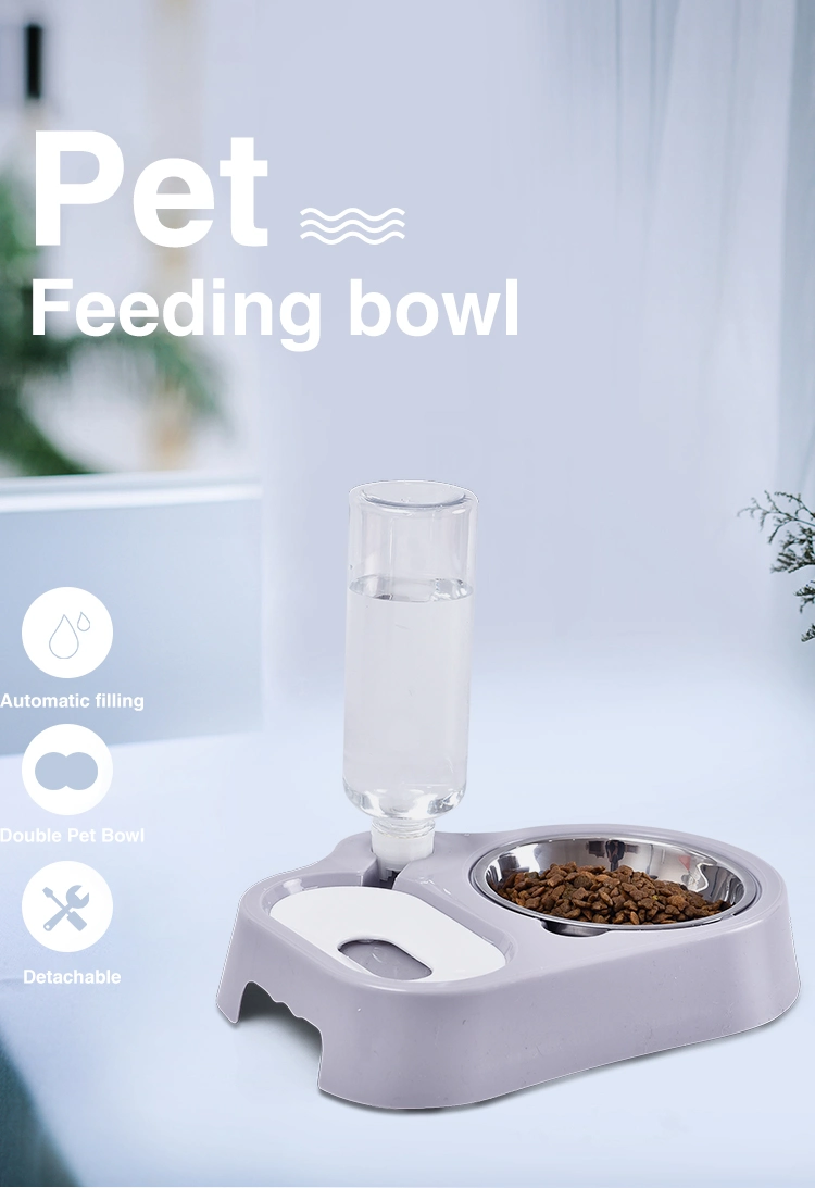 Hot Selling Modern Pet Feeder Dispenser Bottle Double Dog Cat Bowls Automatic Water Dispenser