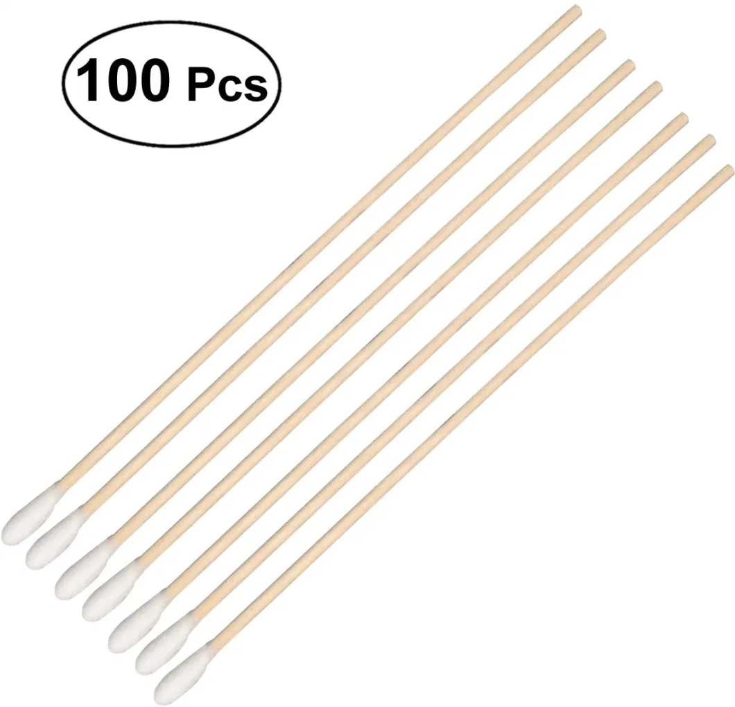Bamboo Cotton Sticks 200 CT 100% Cotton Double-Tipped Makeup Personal Baby Pet Care Cotton Swab