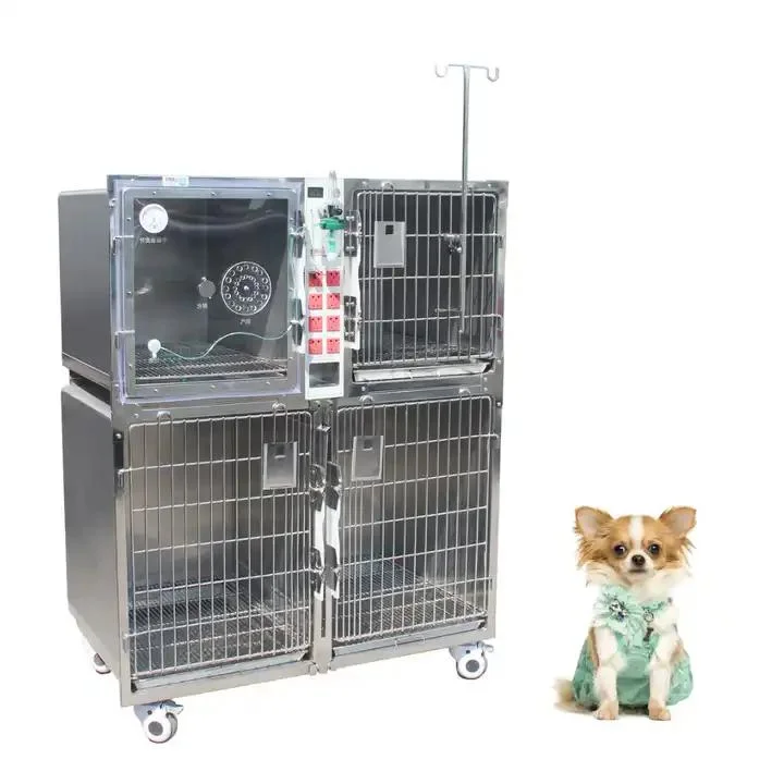 Durable Veterinary Instrument Dog Veterinary Cages with Stainless Steel Cages Veterinary ICU