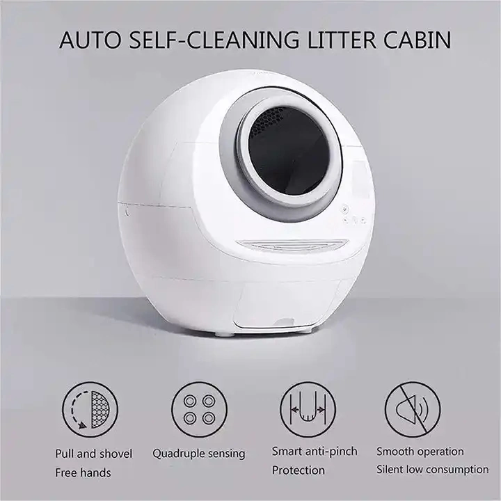 Multi Intelligent Setting System Smart Control Cat Litter Basin Tray Auto Self Cleaning Cat Toilet Health Data Record Robbot Automatic Cleaning Cat Litter Box