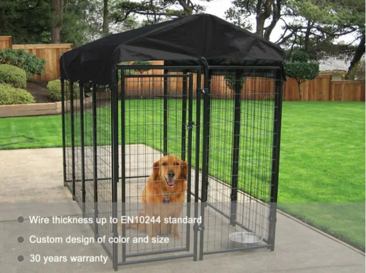 Portable Custom Heavy Duty Galvanized Steel Welded Wire XXL Dog Yard Cages and Kennels