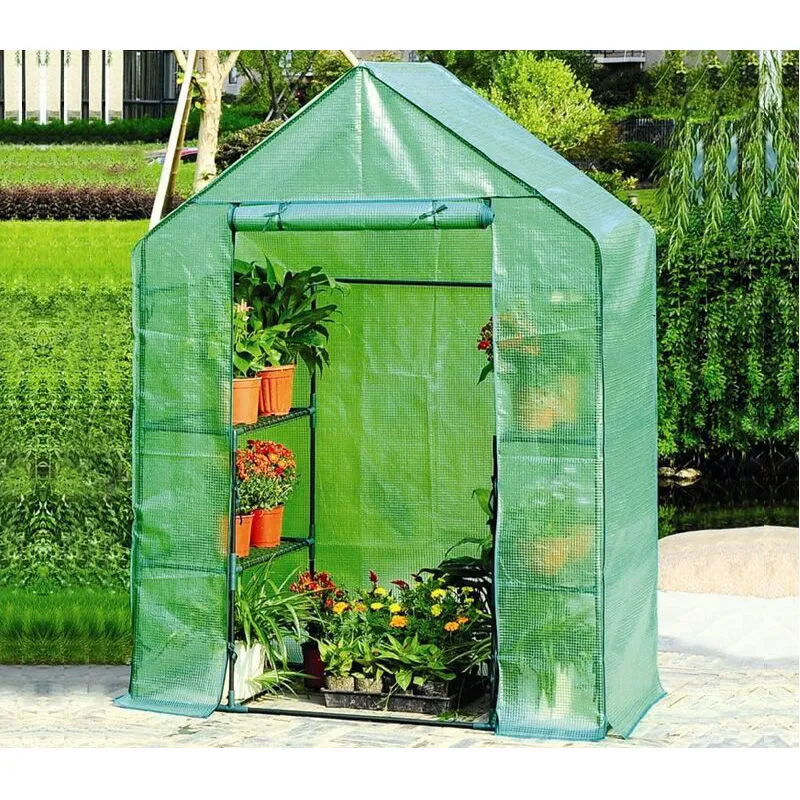 Pop-up Outdoor Walk-in Greenhouse Plastic Garden Mini Greenhouse