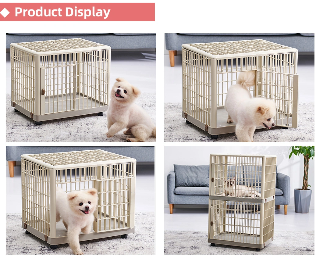 Lightweight Foldable Pet Crate Manufacturer Portable Double Door Folding Dog Cage for Sale