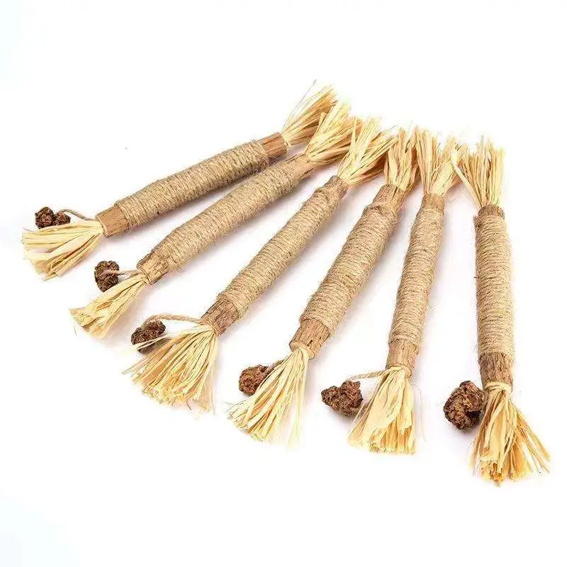 Natural Silvervine Sticks Cat Toys, Catmint Silvervine Blend Sticks, Catnip Cat Chew Toys for Kittens Teeth Cleaning
