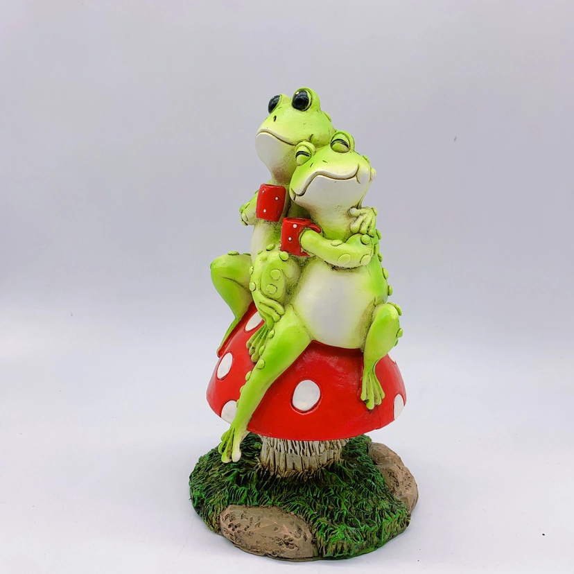 Garden Frog Couple Statue Sculpture, Resin Frogs Figurines Ornament Wyz19831