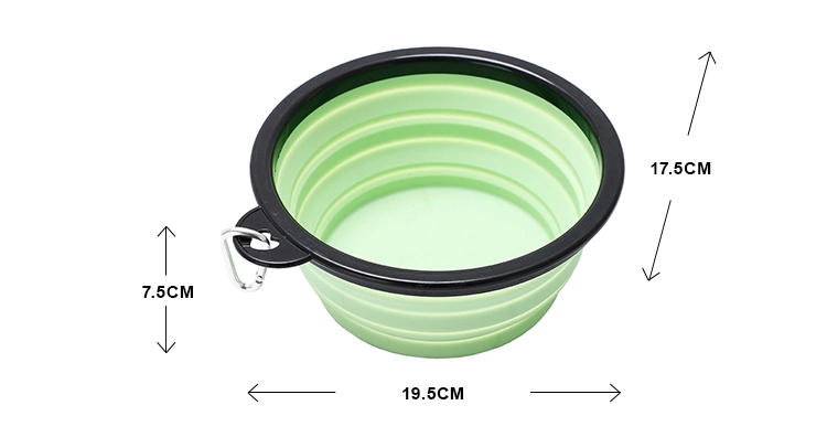 Wholesale Pet Silicone Folding Bowl Travel Portable Dog Food Bowl Foldable Cat Dog Bowl