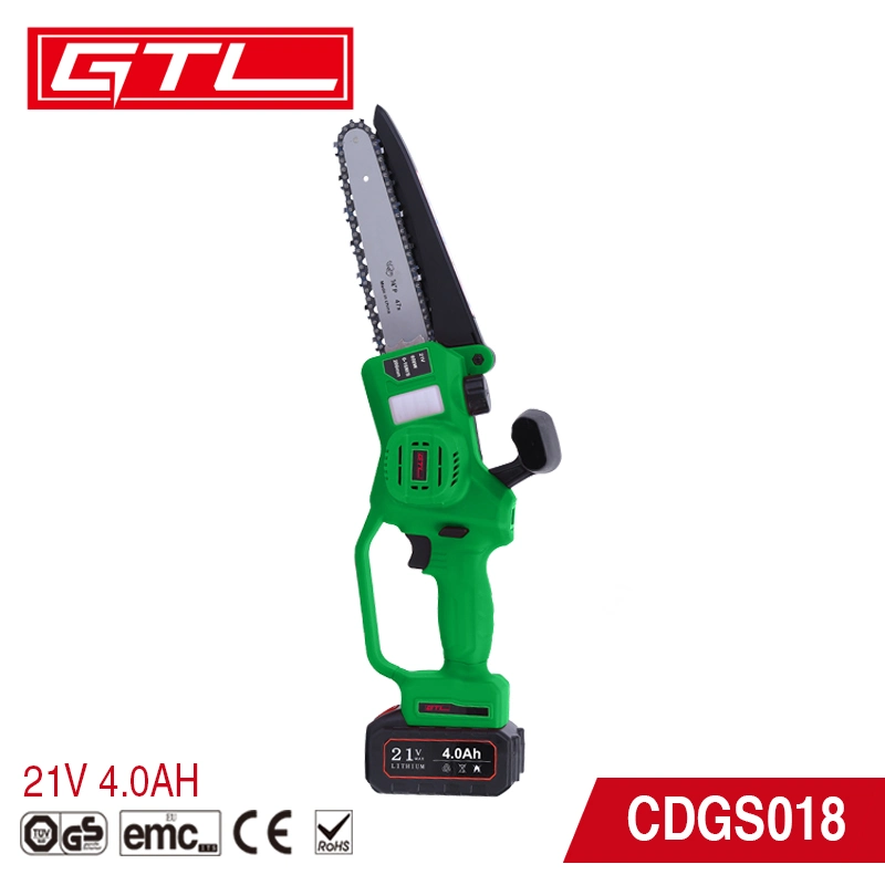 Portable Battery-Powered Mini Chainsaw with 21V 4.0ah Battery