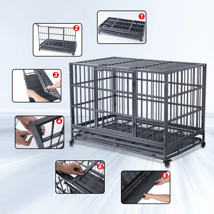 Wholesale Metal Iron Wire Pet Dog Crate Folding Pet Dog Cage