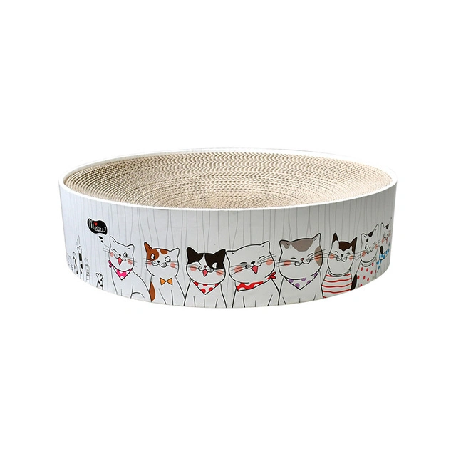 Round Corrugated Cat Atching Board Simple Cat Litter to Send Mint
