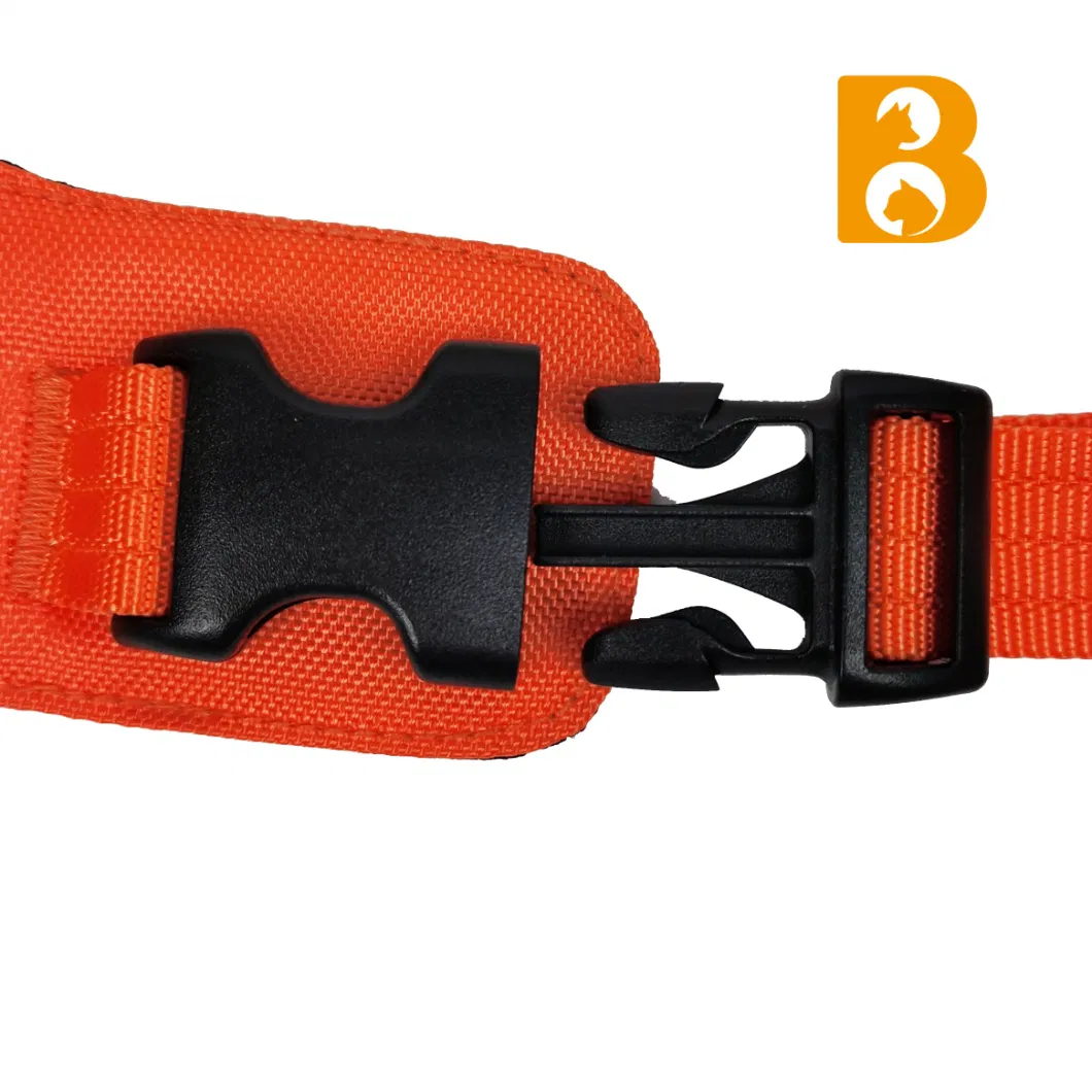 Hot Sale Low Quantity Fashion Casual Bright Orange Nylon Harness Air Light Dog Pet Dog Harness Collar Leash