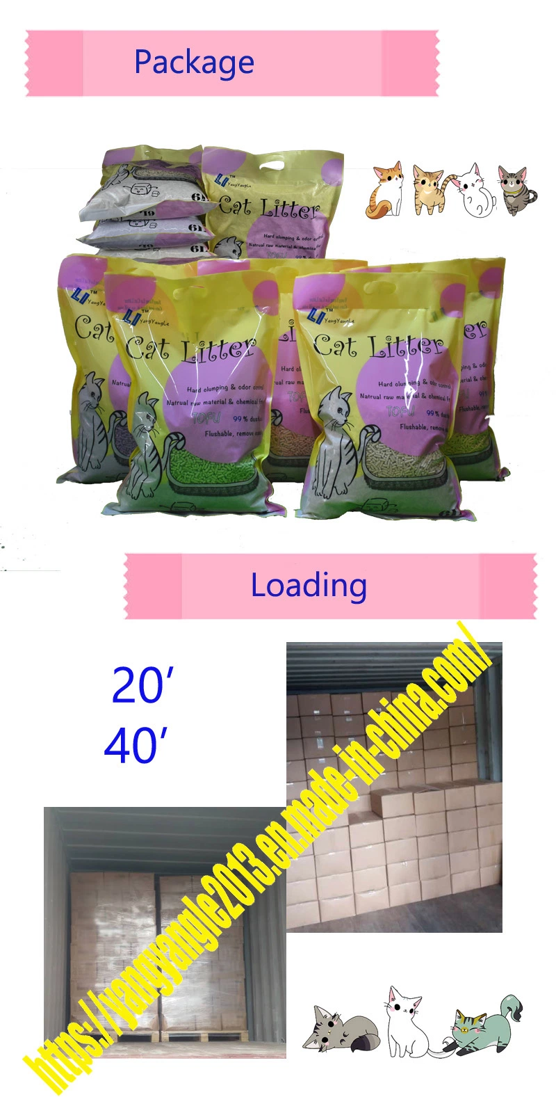 Hot Sell Pet Product: Nature Peach Scent Tofu Cat Litter