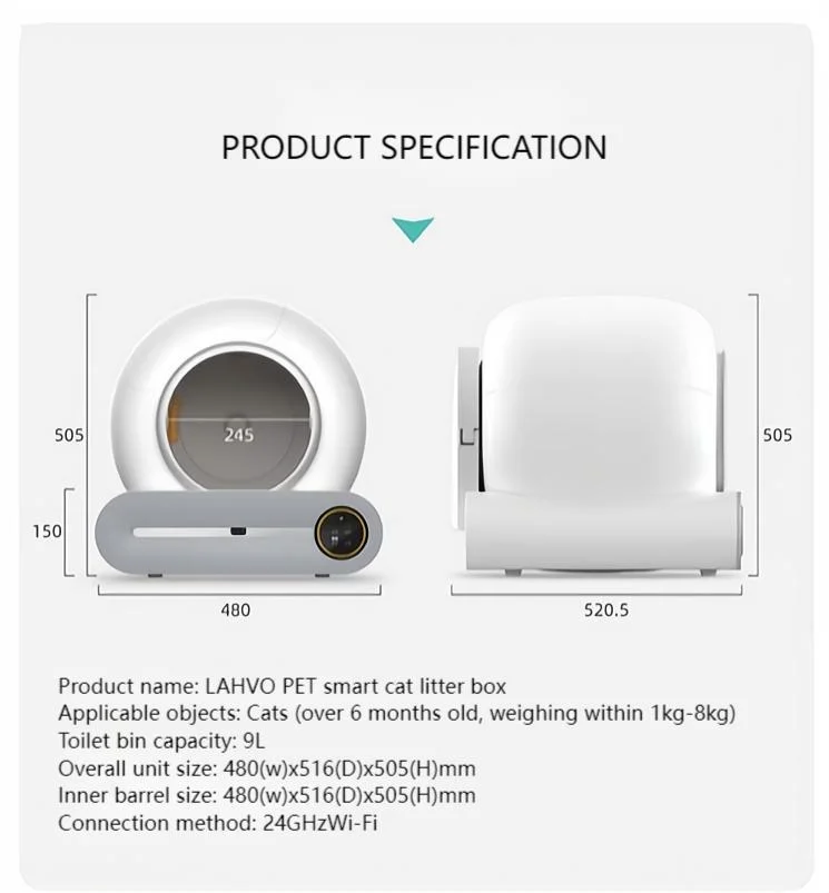 Customized Automatic Self-Cleaning Large with Basin Smart Cat Litter Box